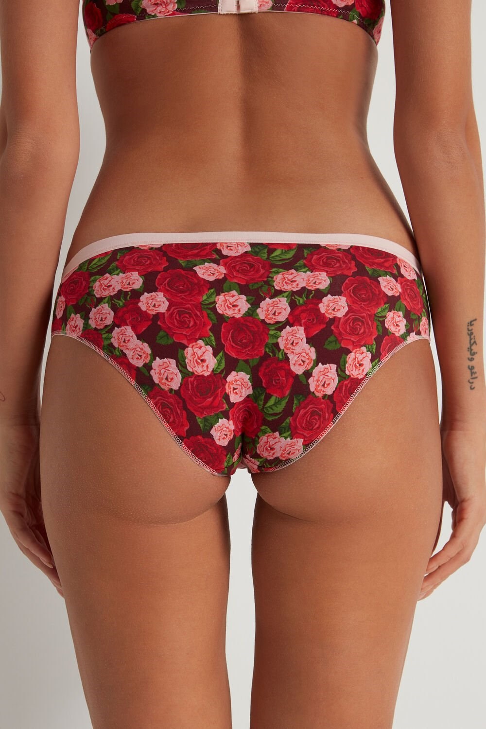 Tezenis Printed Bawełniane Panties Czerwone Różowe | 7435-AHYQS