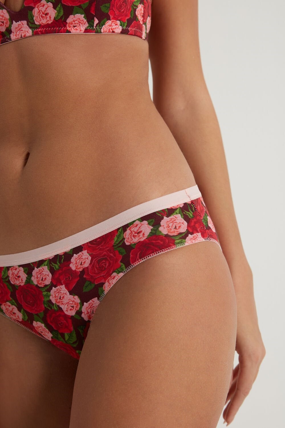 Tezenis Printed Bawełniane Panties Czerwone Różowe | 7435-AHYQS