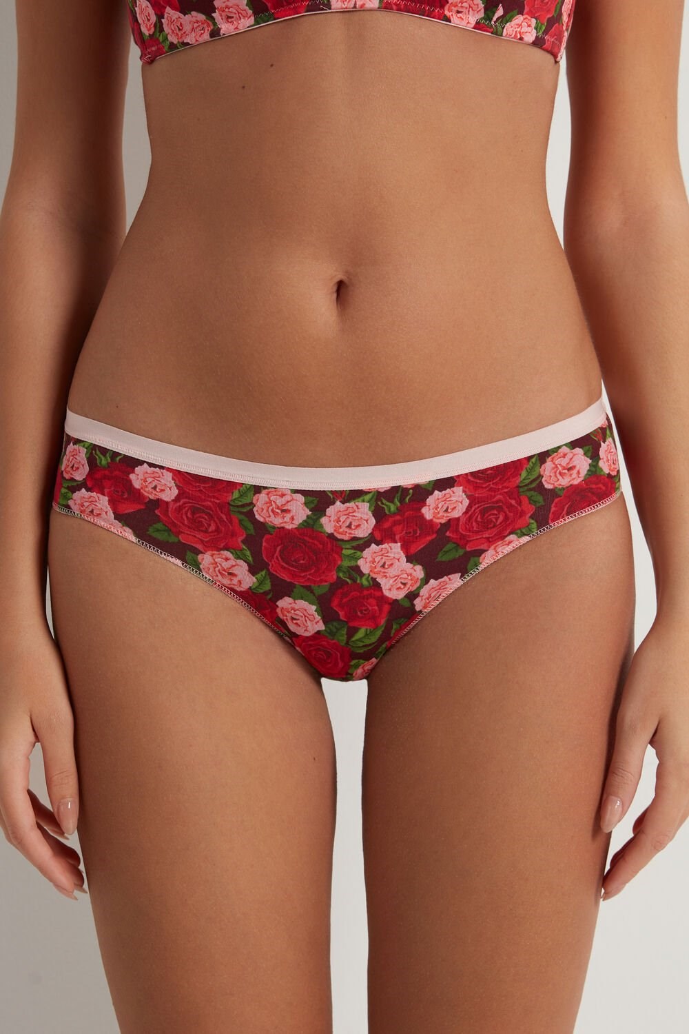 Tezenis Printed Bawełniane Panties Czerwone Różowe | 7435-AHYQS