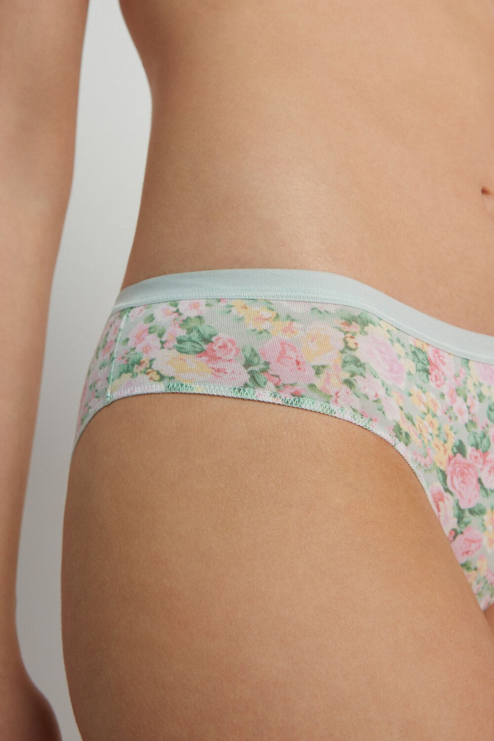 Tezenis Printed Bawełniane Panties Floral Pastel Country Print 636v | 5932-RBJDU