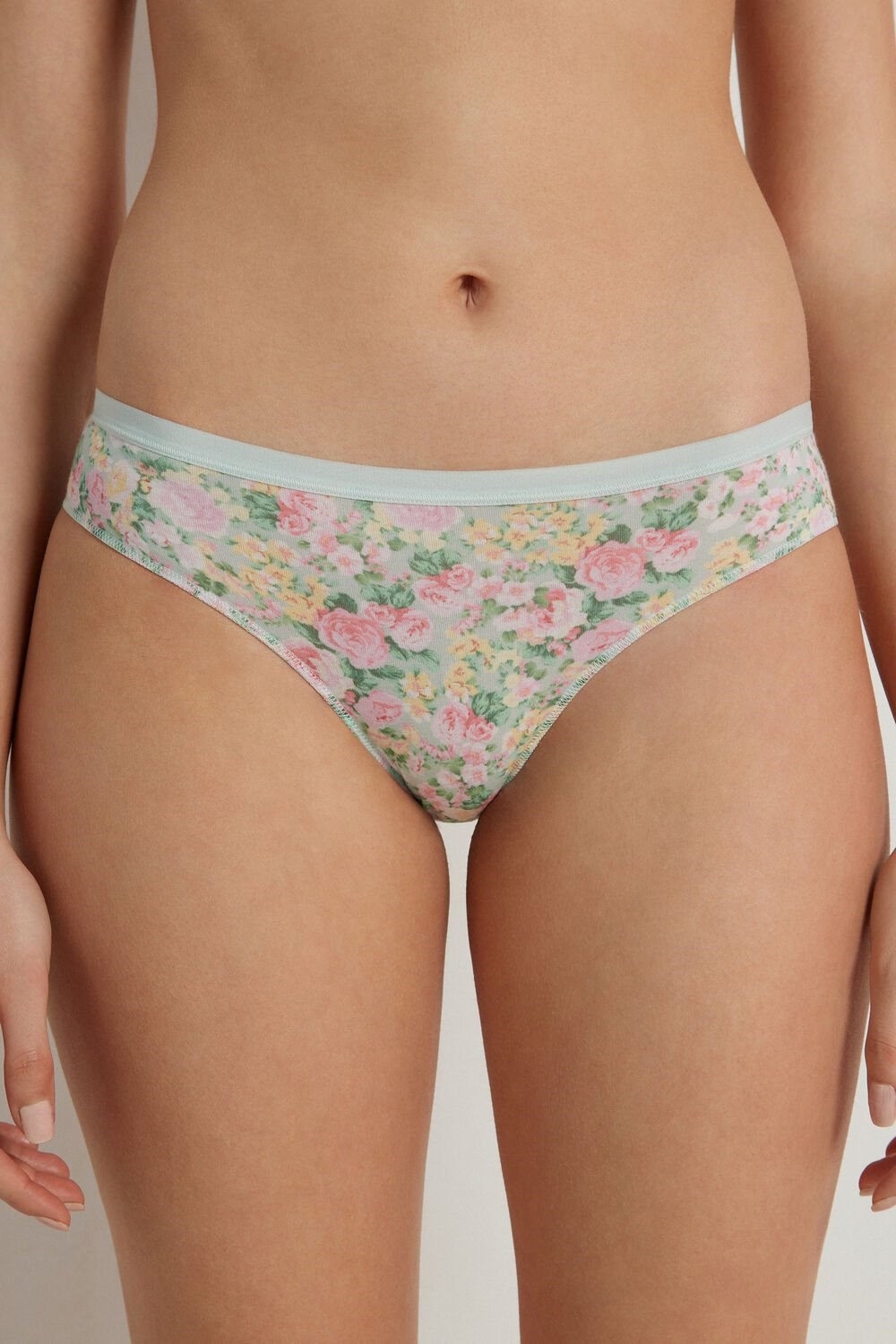 Tezenis Printed Bawełniane Panties Floral Pastel Country Print 636v | 5932-RBJDU