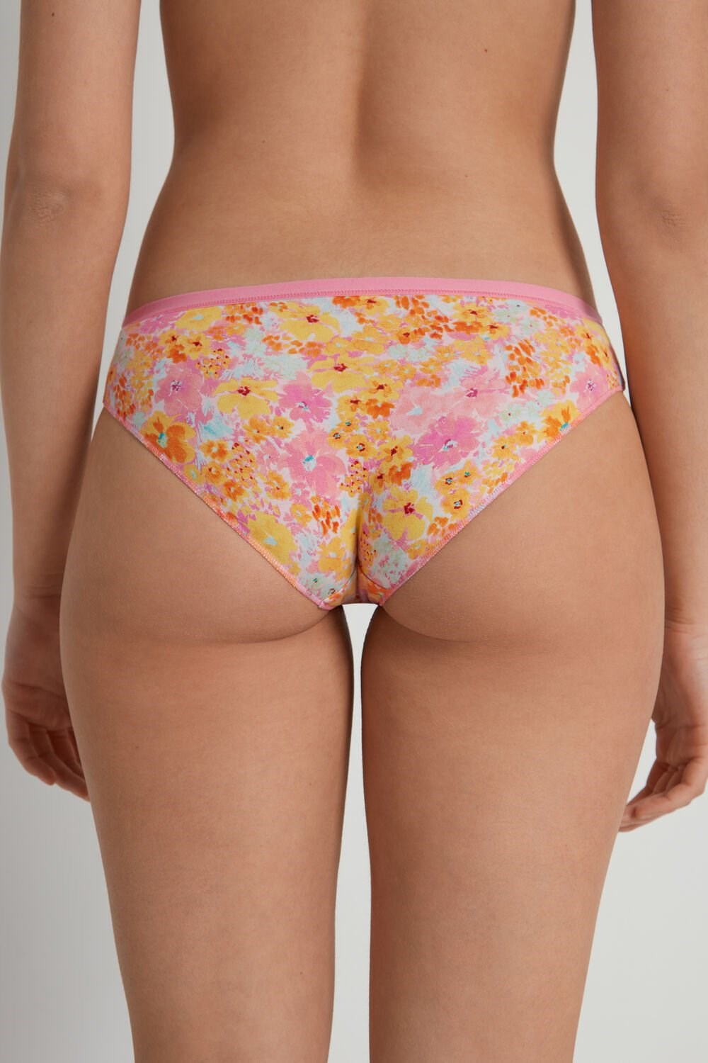 Tezenis Printed Bawełniane Panties Floral Spring Flowers Print 302v | 7501-CEYBO