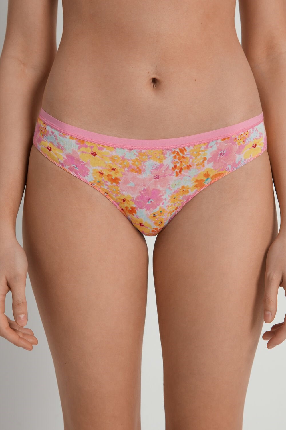 Tezenis Printed Bawełniane Panties Floral Spring Flowers Print 302v | 7501-CEYBO