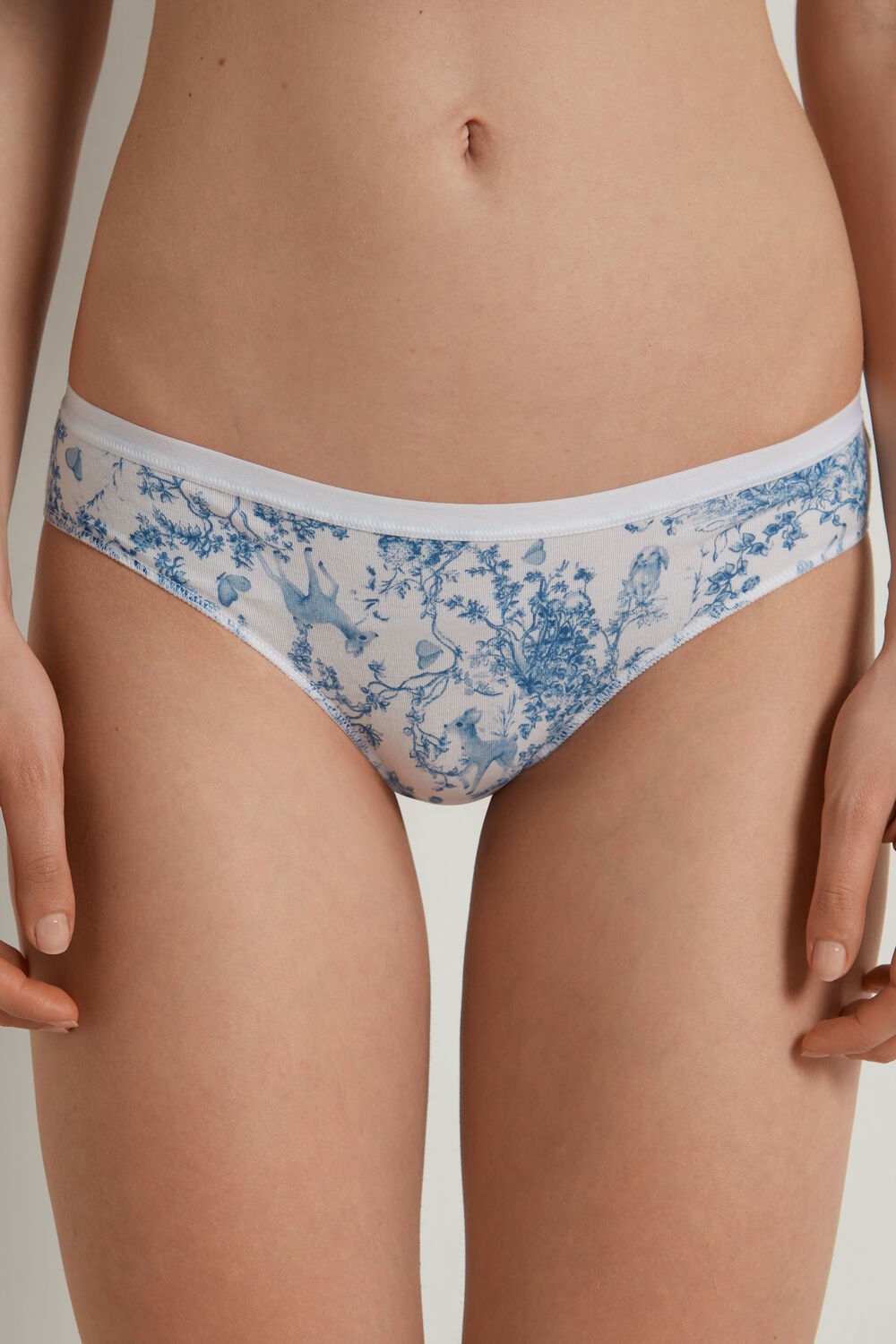 Tezenis Printed Bawełniane Panties Głęboka Niebieskie | 0357-DGWRX