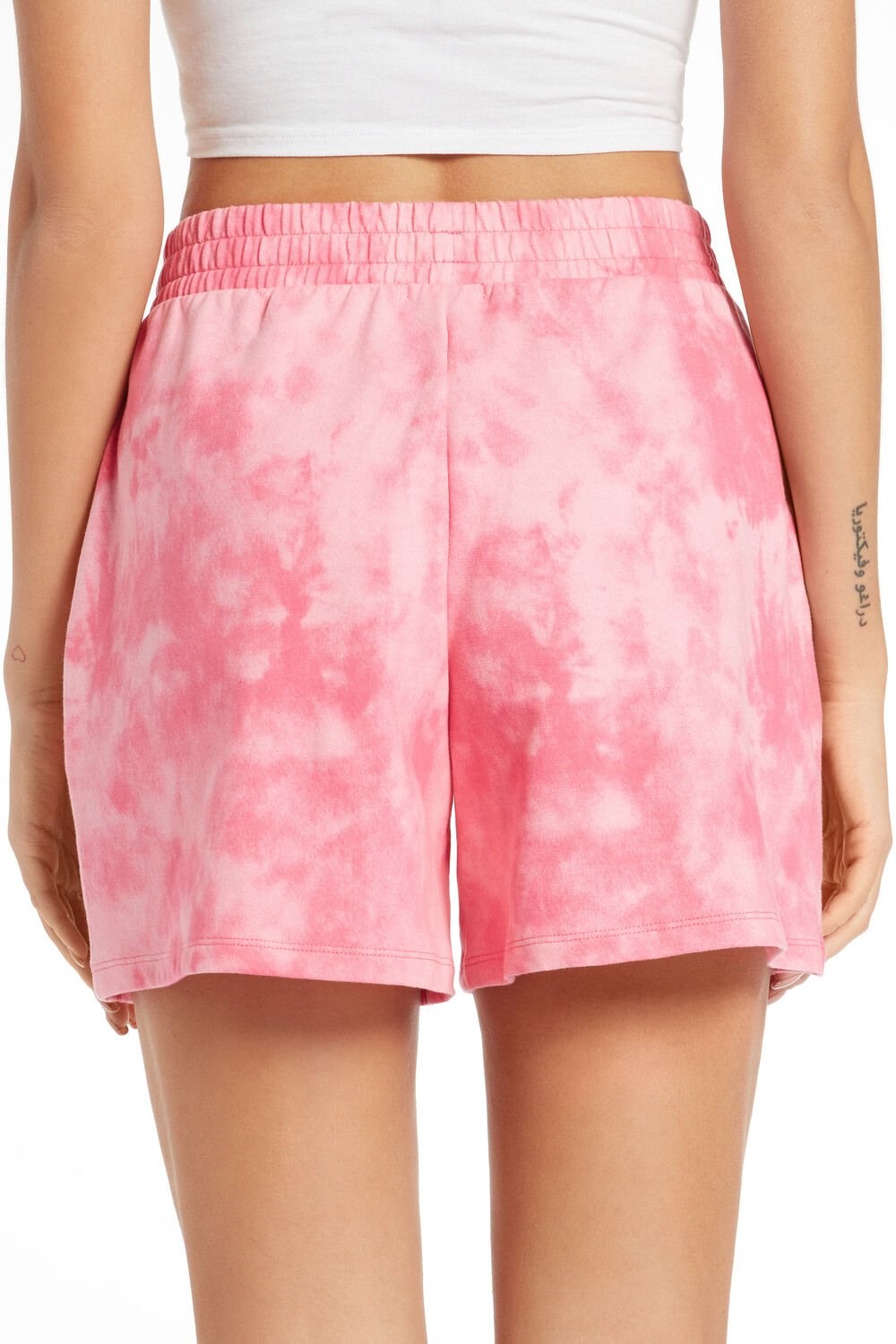 Tezenis Printed Fleece Shorts Różowe Fuksja | 3156-CHMBW