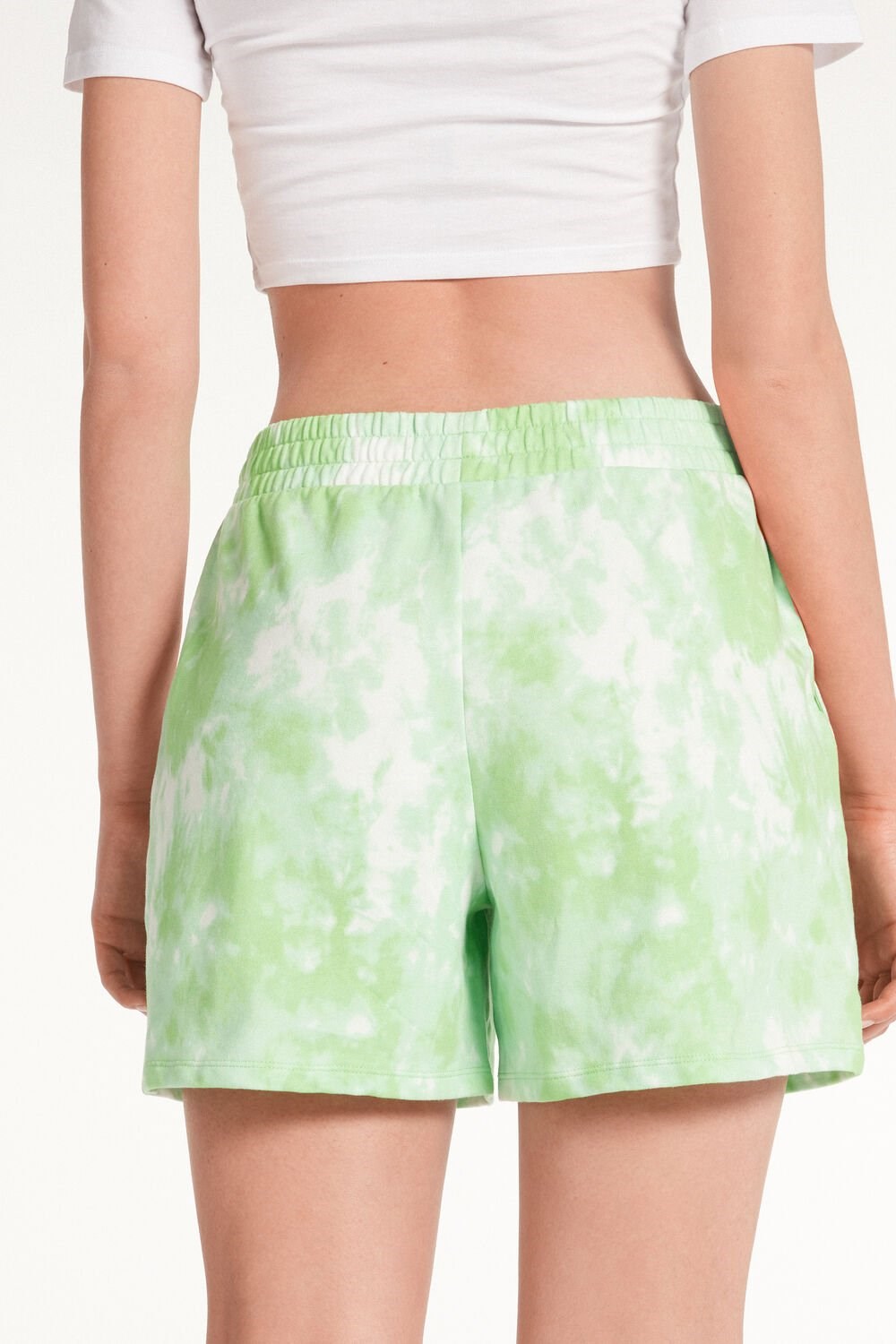 Tezenis Printed Fleece Shorts Zielone Zielone | 7319-TUWCQ