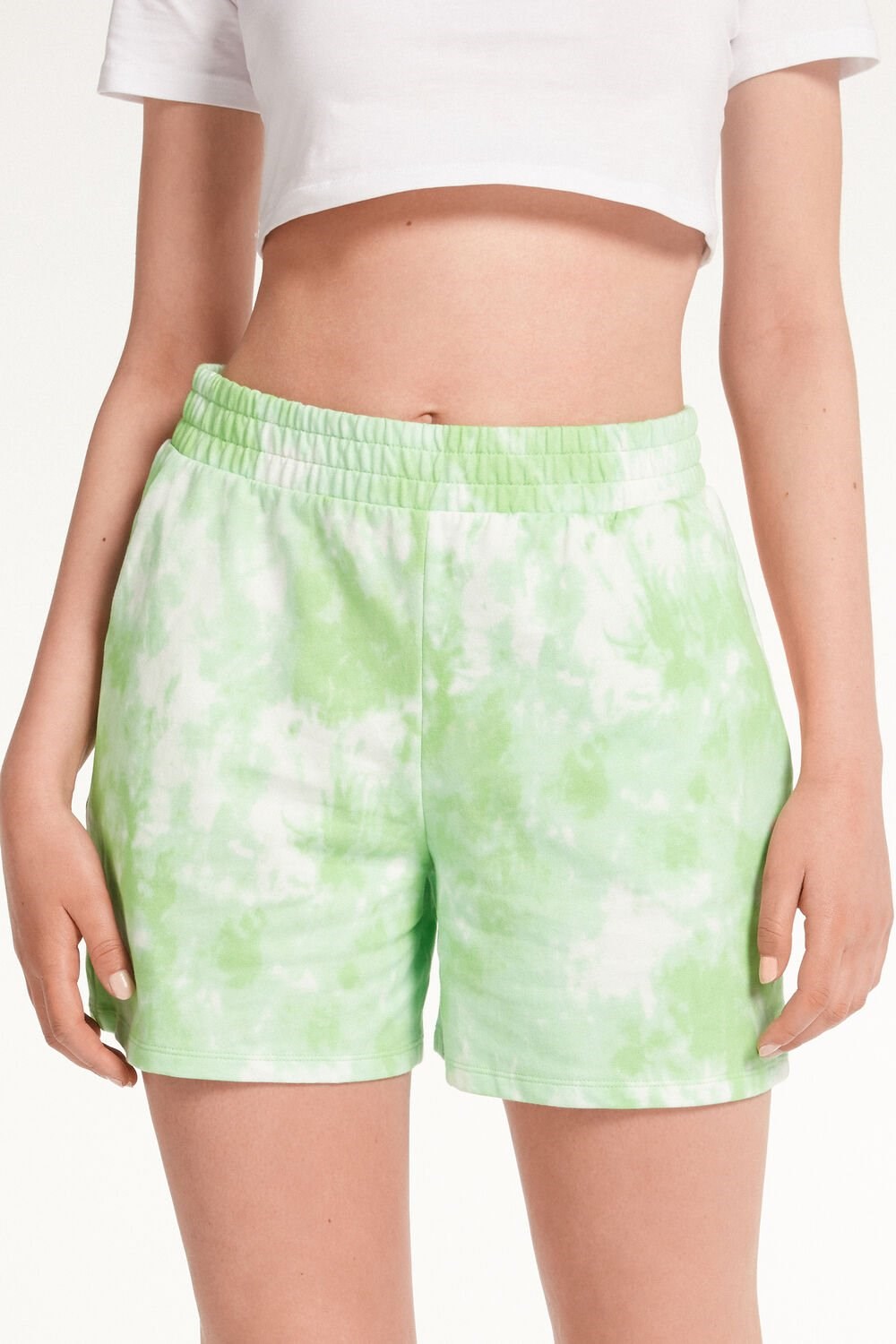 Tezenis Printed Fleece Shorts Zielone Zielone | 7319-TUWCQ