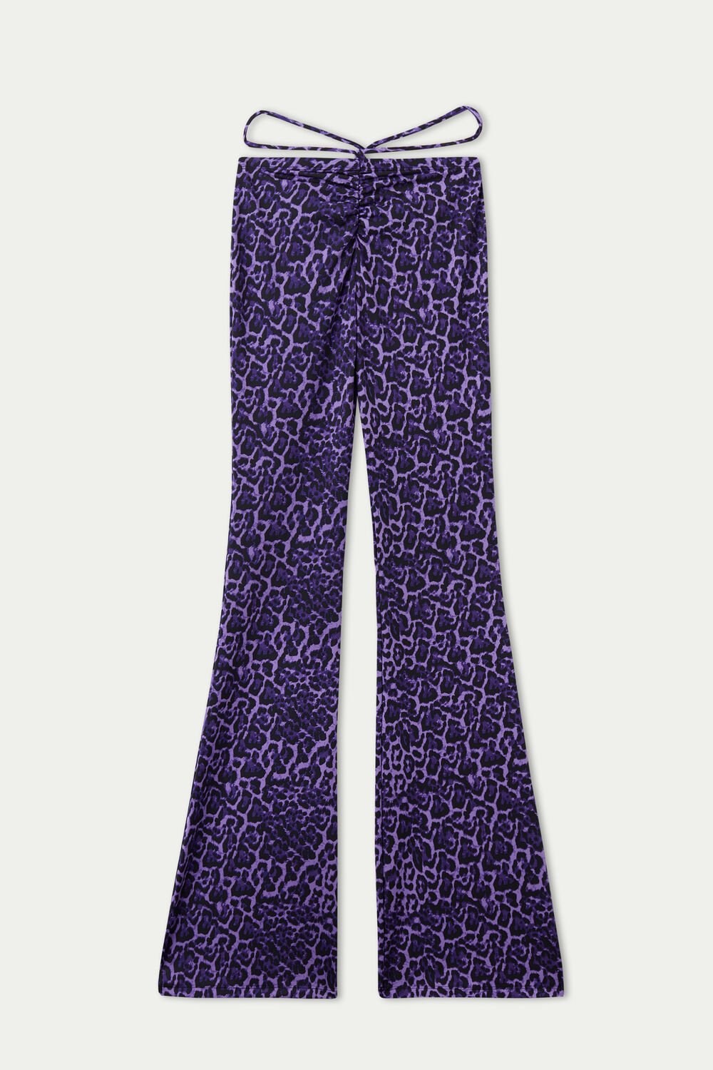 Tezenis Printed Joga Dance Pants with Ties Violet Violet Animal Print 305v | 0831-QBDTX