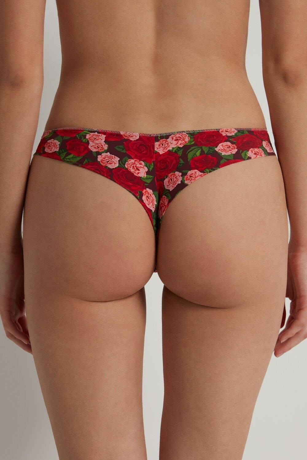 Tezenis Printed Microfiber Brazilian Panties Czerwone Różowe | 5924-UNBRJ