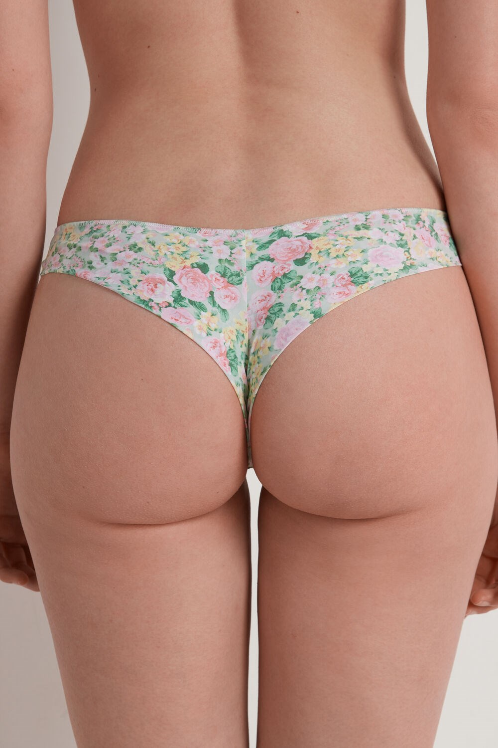 Tezenis Printed Microfiber Brazilian Panties Floral Pastel Country Print 636v | 8147-ENGRA