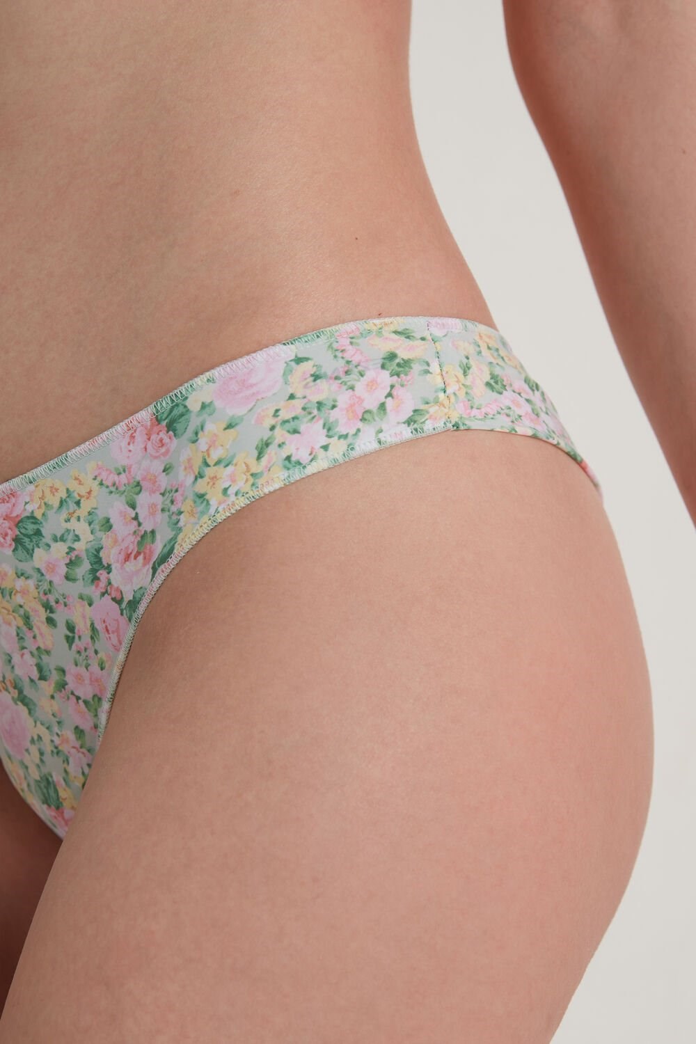 Tezenis Printed Microfiber Brazilian Panties Floral Pastel Country Print 636v | 8147-ENGRA