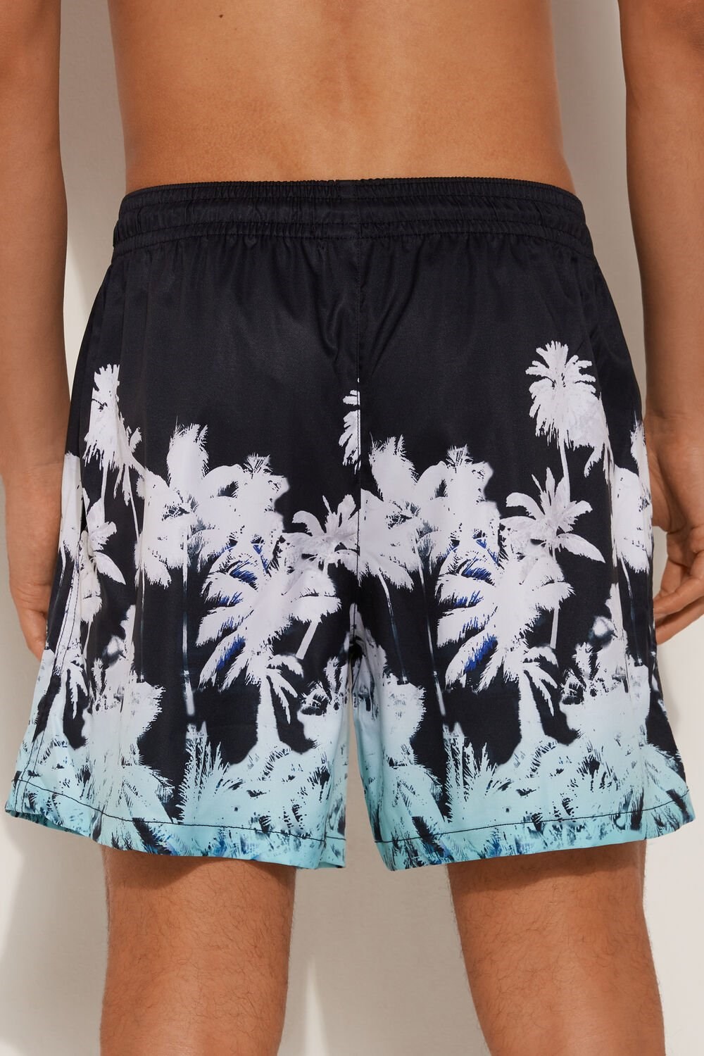 Tezenis Printed Swim Trunks Czarne Czarne | 5642-ZSUCX