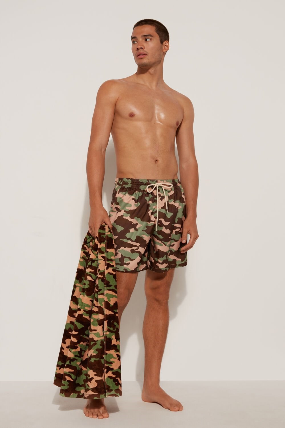 Tezenis Printed Swim Trunks Kolorowe Camo | 2518-JZDNE