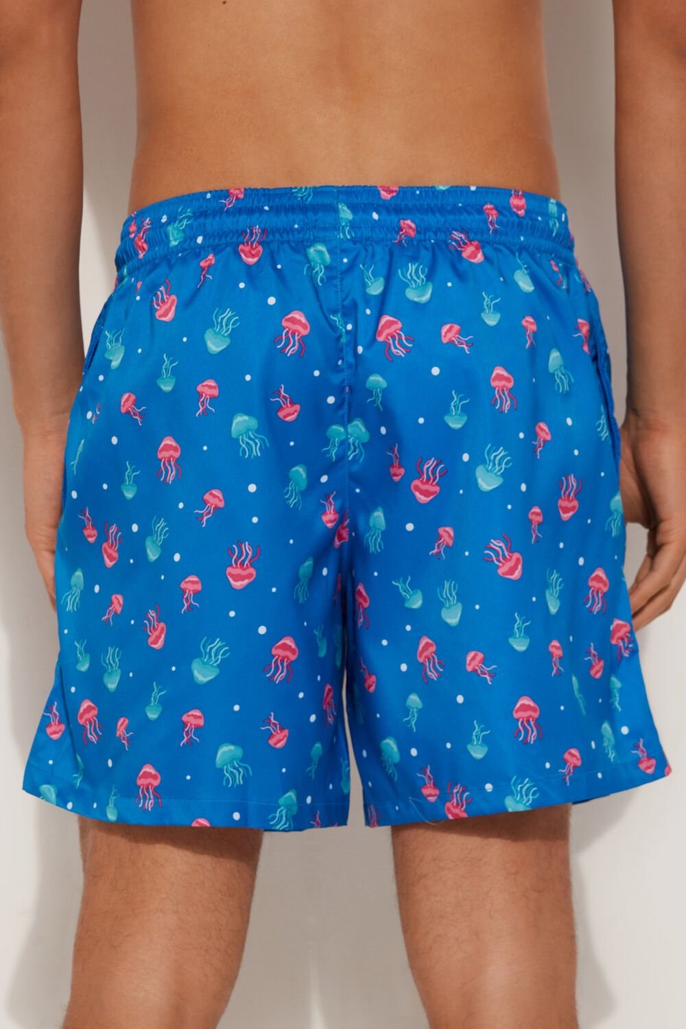 Tezenis Printed Swim Trunks Niebieskie | 1783-UKIFD