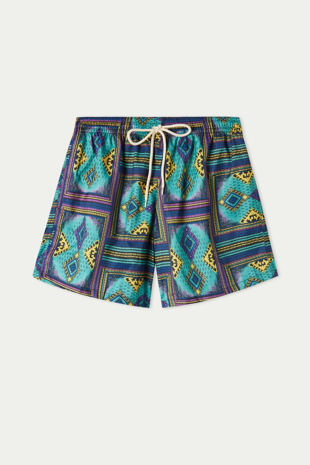 Tezenis Printed Swim Trunks Niebieskie | 6251-EXPLV