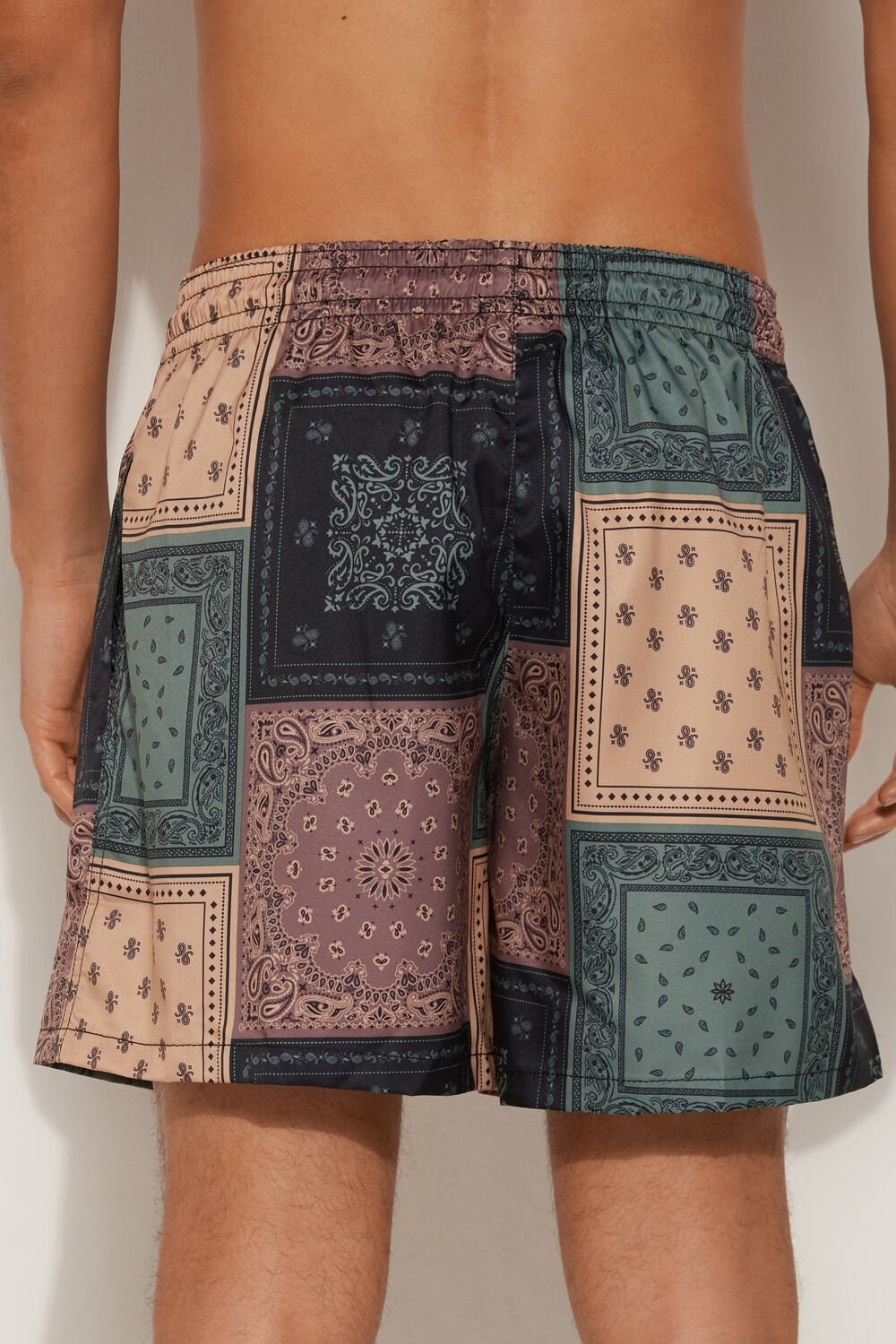 Tezenis Printed Swim Trunks Niebieskie | 6352-WJCDU