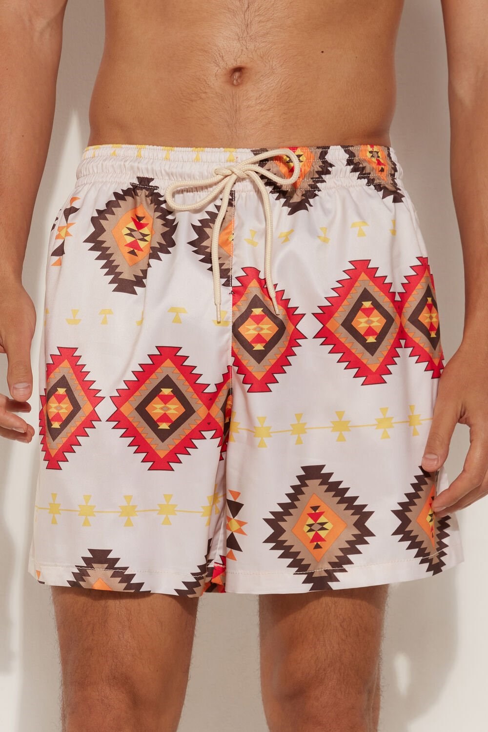 Tezenis Printed Swim Trunks Print Ethnic Print 580v | 8124-JDHMS