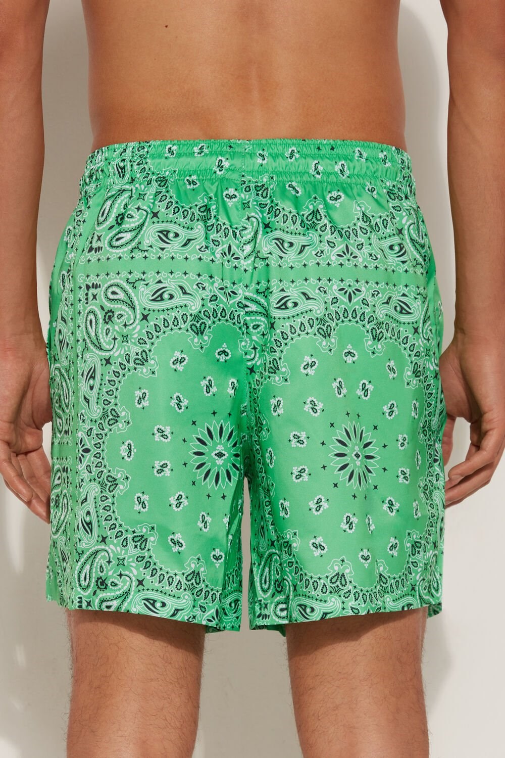 Tezenis Printed Swim Trunks Zielone Mięta Zielone | 4097-TUZNA