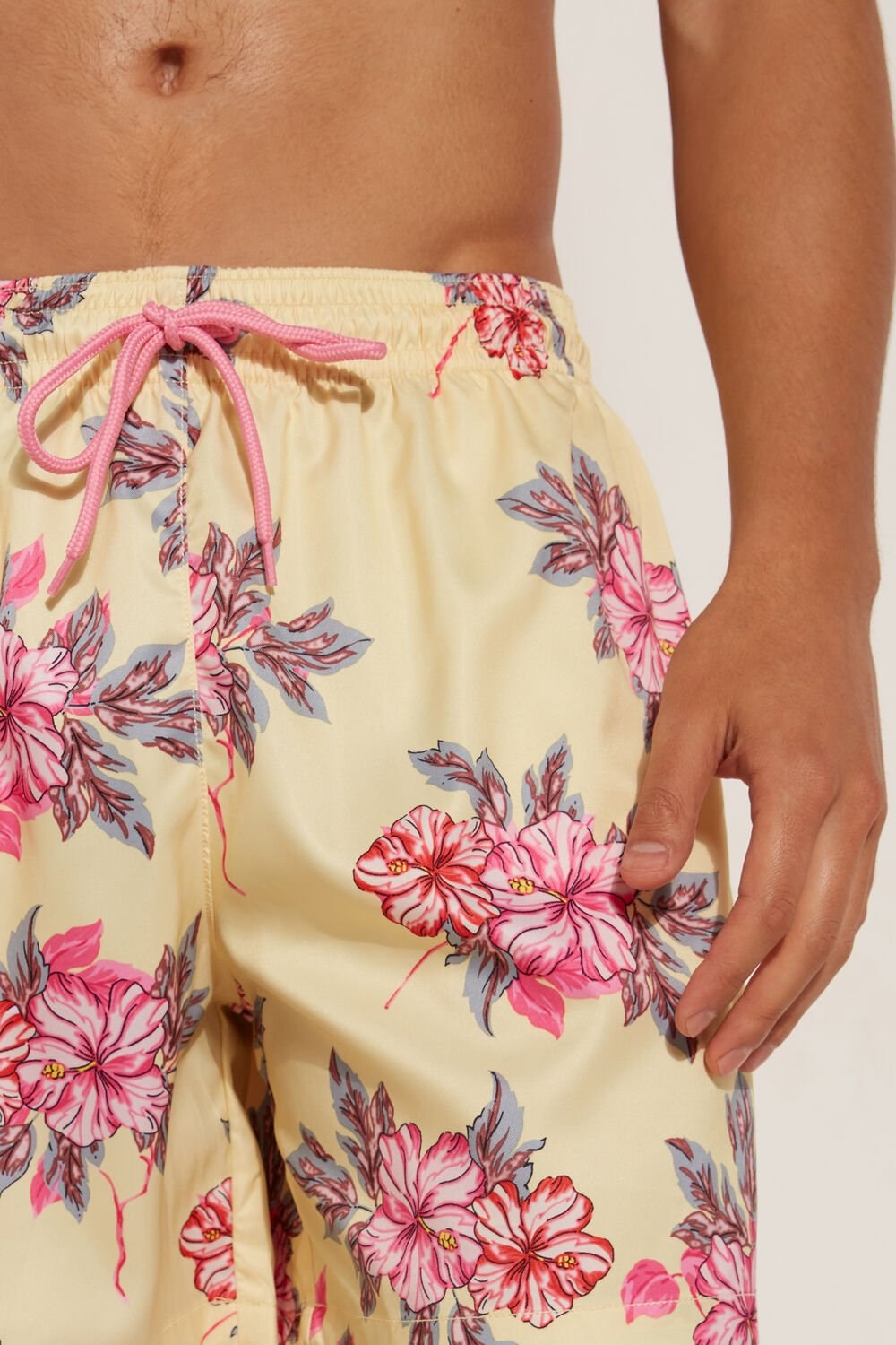 Tezenis Printed Swim Trunks Żółte | 0856-NAXMT