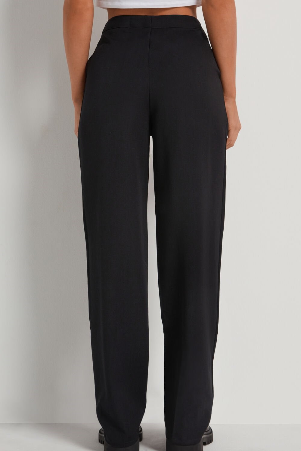 Tezenis Prosty Cloth Pants with Pockets Czarne Czarne | 6149-JXZCF