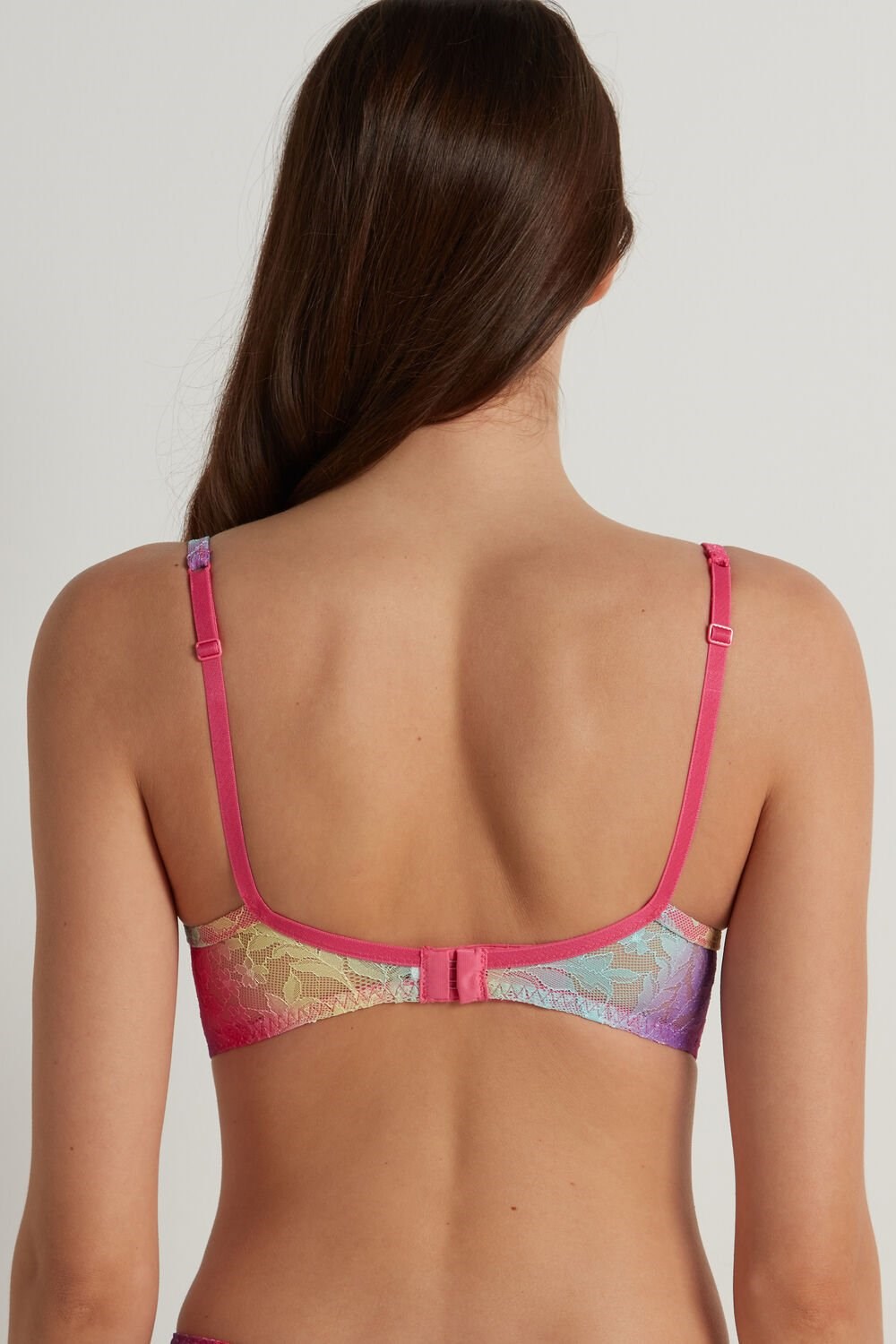 Tezenis Rainbow Koronkowe Paris Balconette Bra Kolorowe | 5490-WDPGY