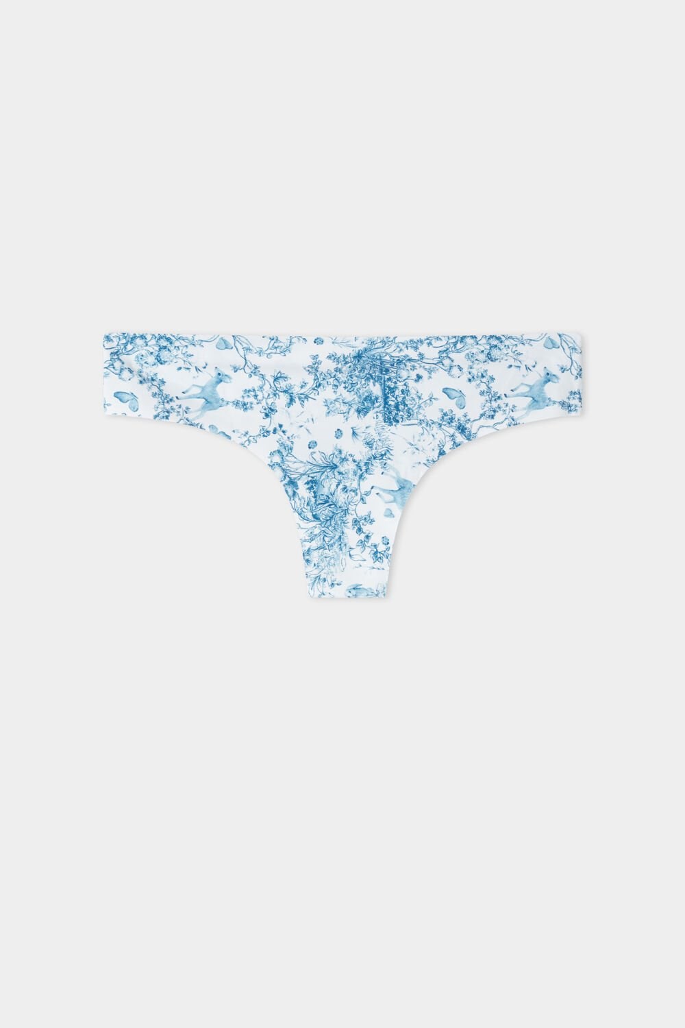 Tezenis Raw Edge Brazilian Brief in Printed Microfiber Głęboka Niebieskie | 0439-IEJLT