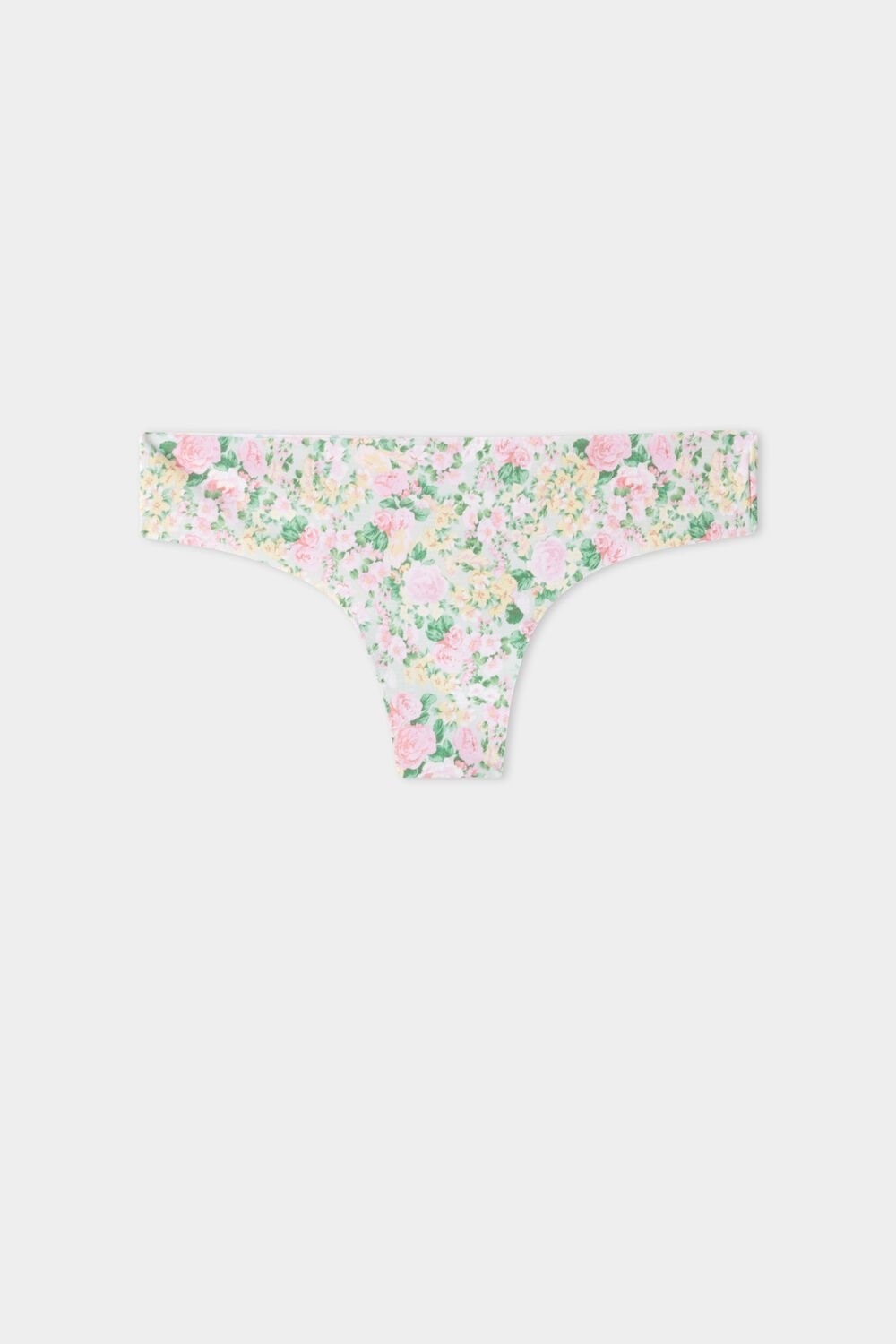 Tezenis Raw Edge Brazilian Brief in Printed Microfiber Floral Pastel Country Print 636v | 7265-UNFYC