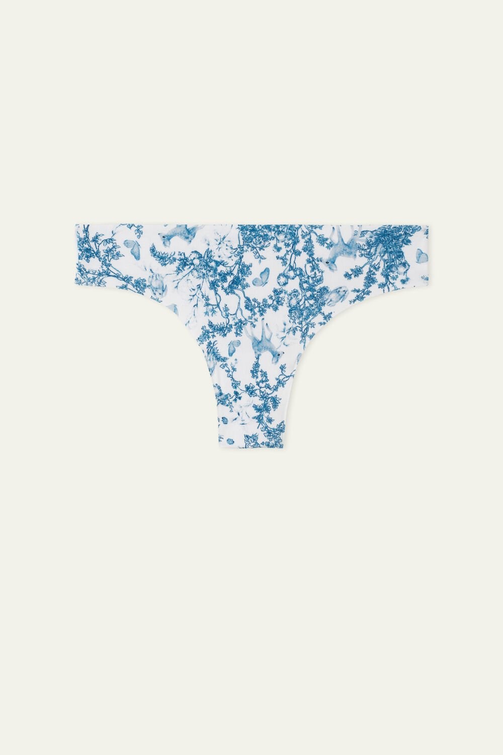 Tezenis Raw Edge Printed Brazilian Brief Głęboka Niebieskie | 3591-YMKJG