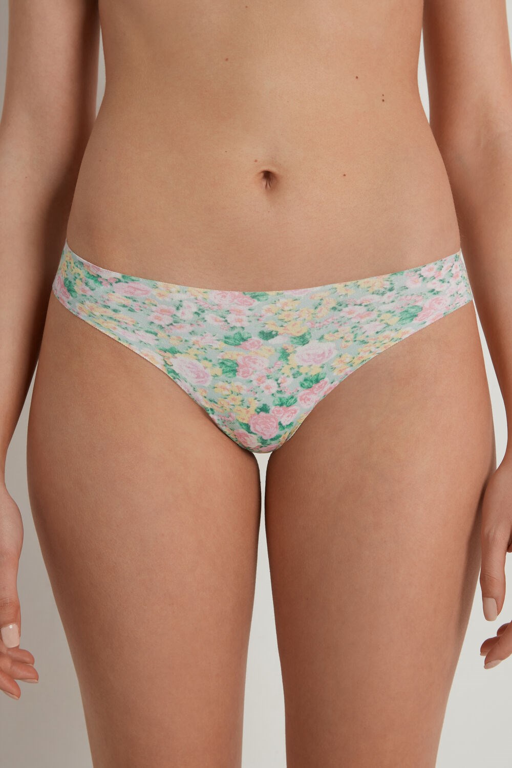 Tezenis Raw Edge Printed Brazilian Brief Floral Pastel Country Print 636v | 6714-UEFJS