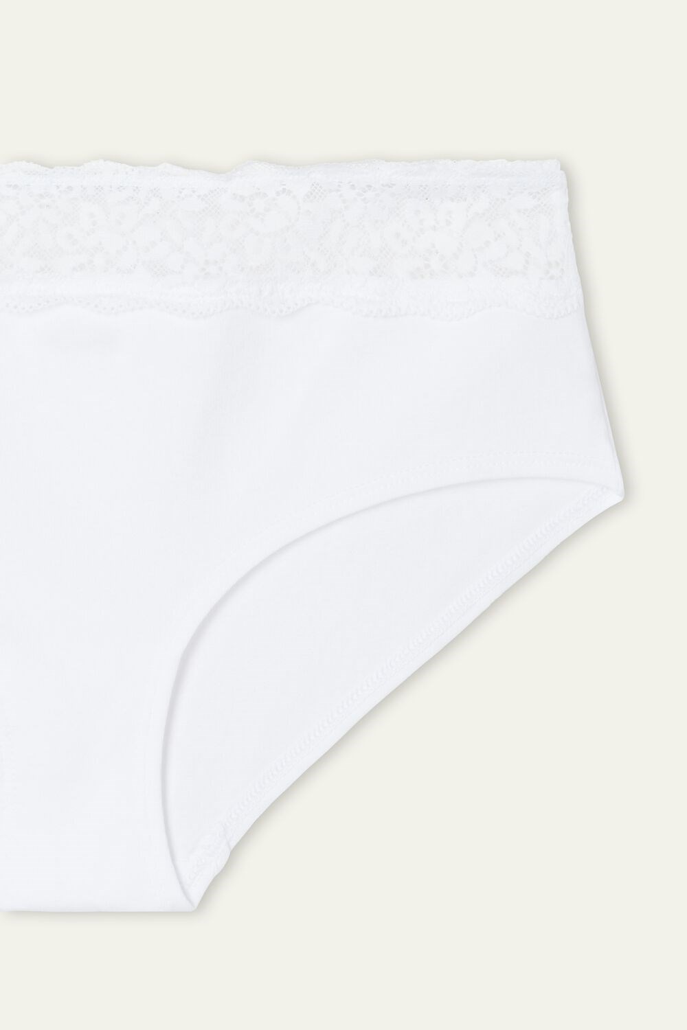 Tezenis Recycled Bawełniane and Koronkowe Boyshorts Białe Białe | 5324-IMTQY