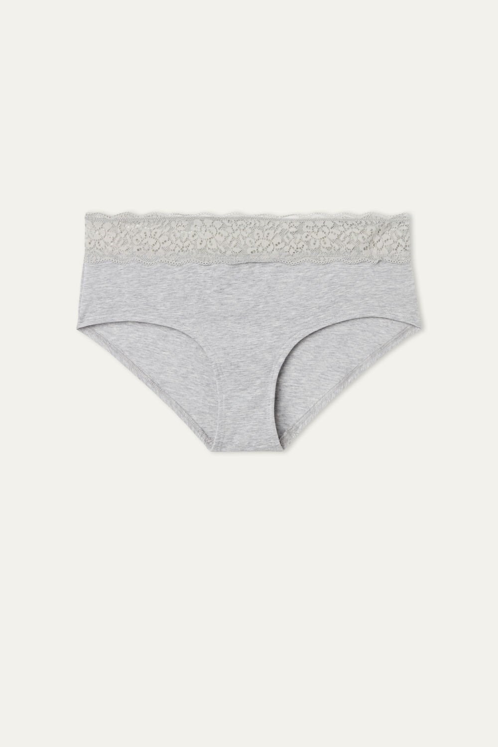 Tezenis Recycled Bawełniane and Koronkowe Boyshorts Szare Głęboka | 8263-DLWAO