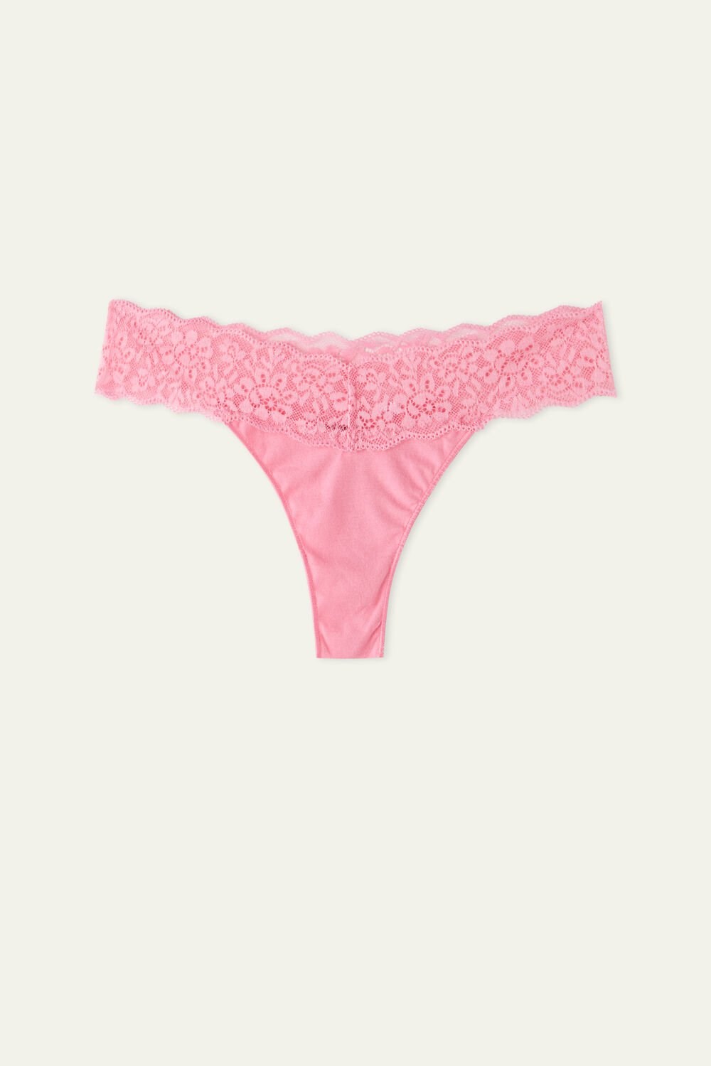 Tezenis Recycled Bawełniane and Koronkowe Brazilian Panties Różowe Różowe | 8560-FXYCU