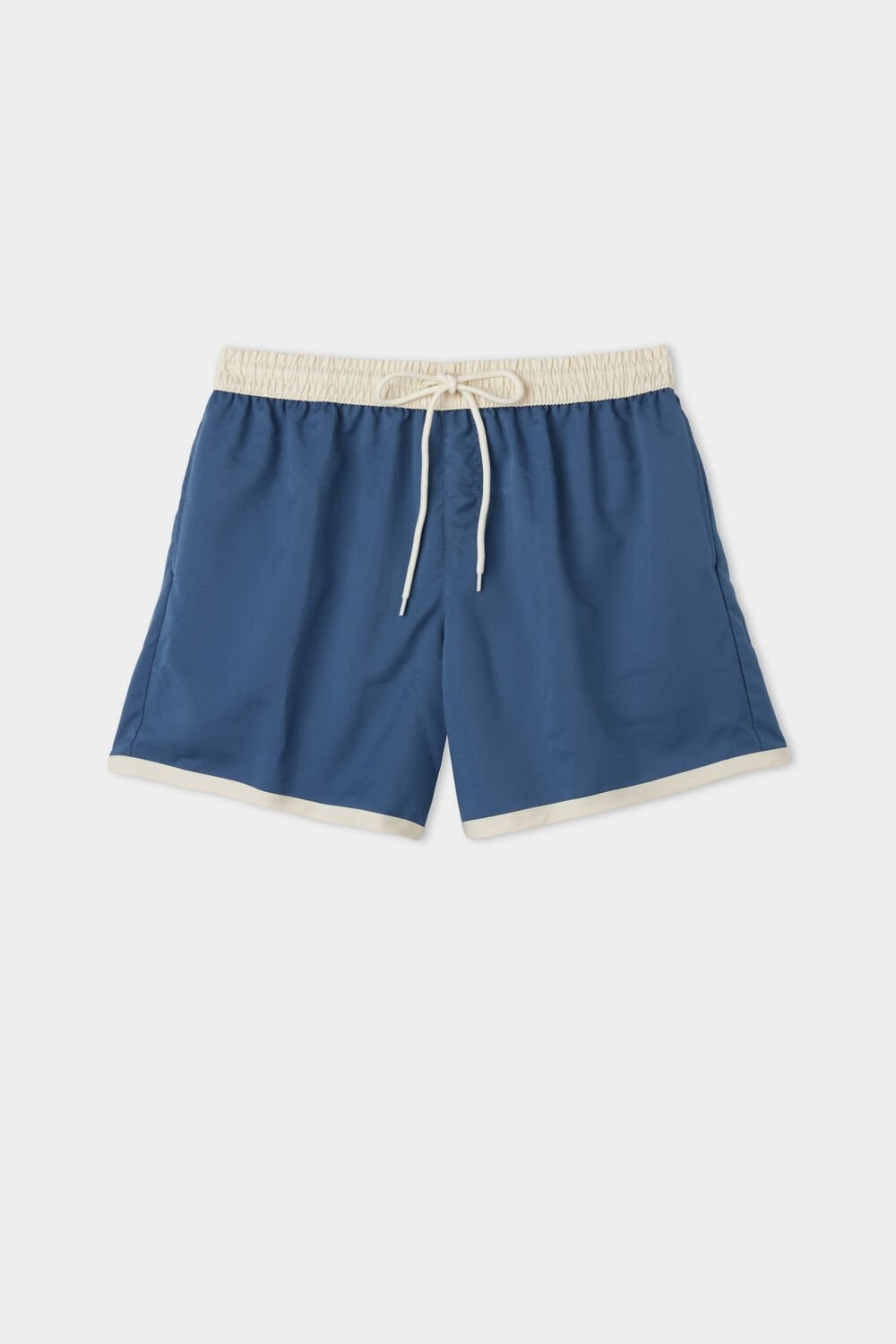 Tezenis Recycled Fabric Basic Contrasting Swim Trunks Niebieskie Niebieskie | 0387-WVAFD