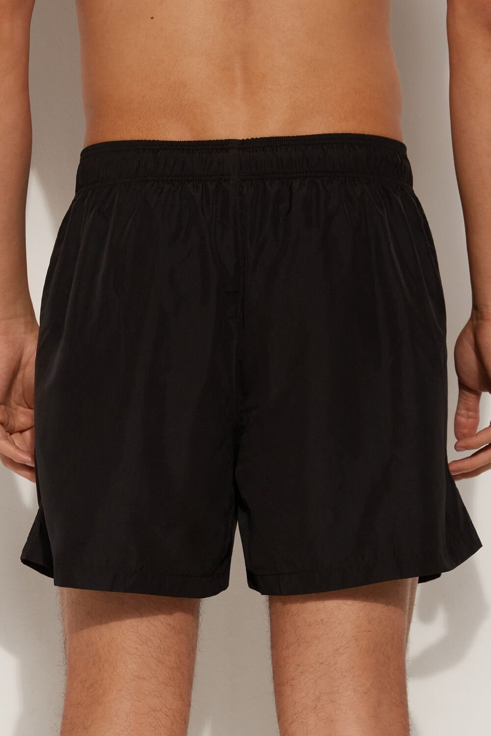 Tezenis Recycled Fabric Basic Krótkie Swim Trunks Czarne Czarne | 5048-CSMBN