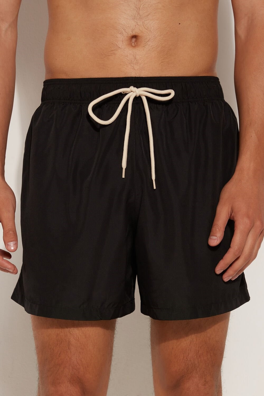 Tezenis Recycled Fabric Basic Krótkie Swim Trunks Czarne Czarne | 5048-CSMBN