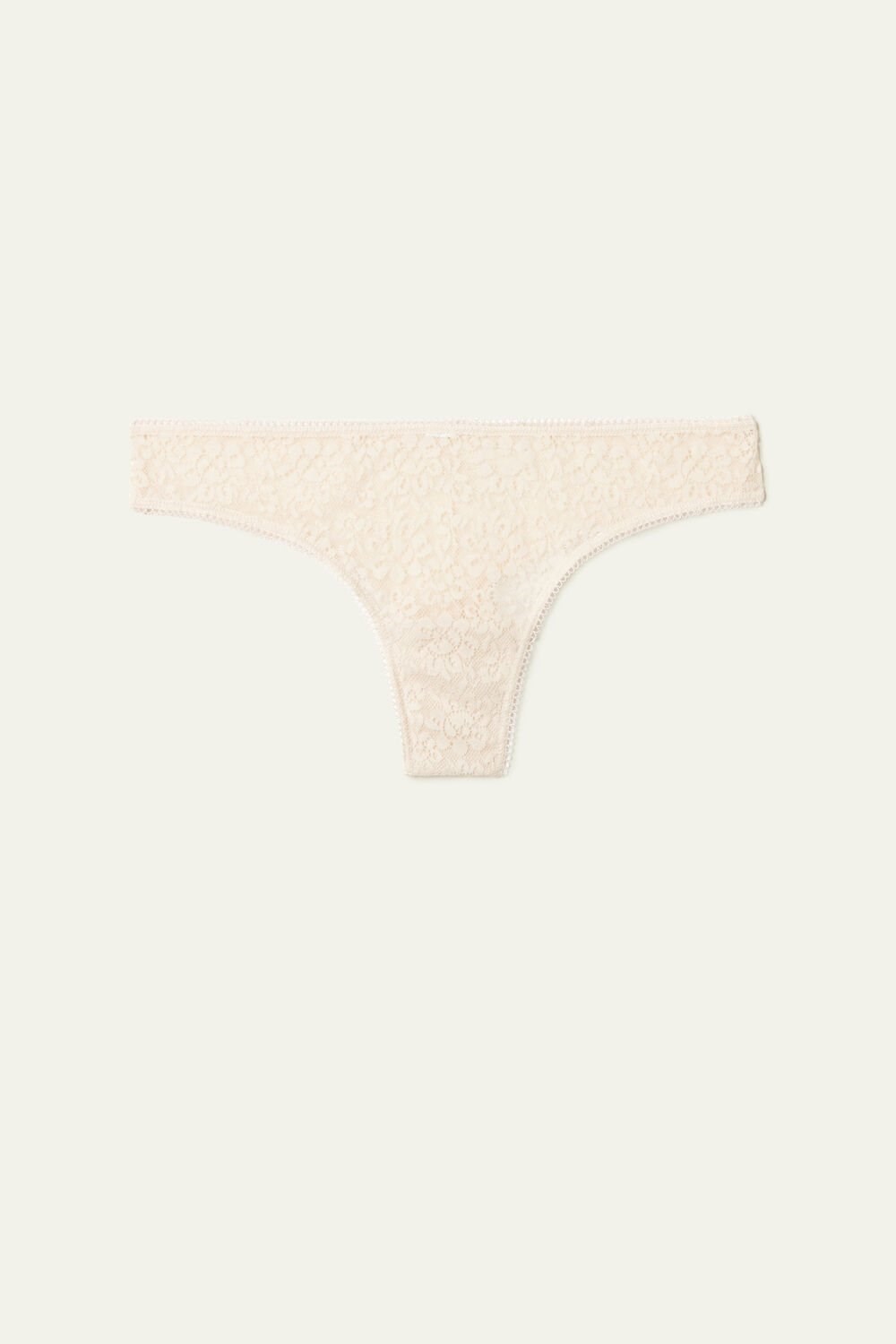 Tezenis Recycled Koronkowe Brazilian Panties Kremowe | 6750-JLRSG