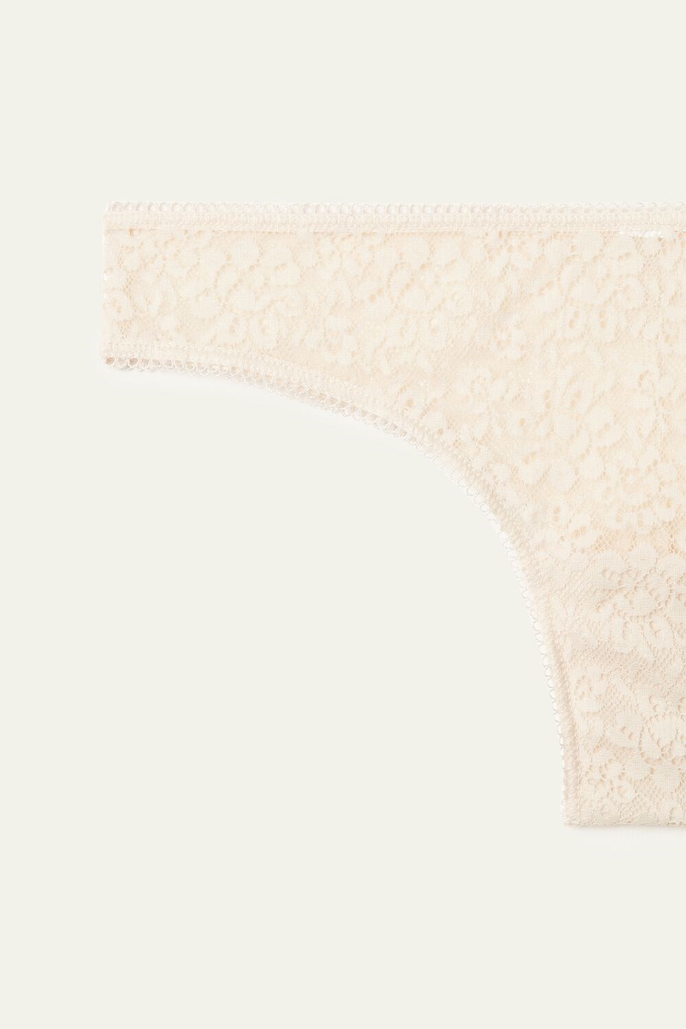 Tezenis Recycled Koronkowe Brazilian Panties Kremowe | 6750-JLRSG