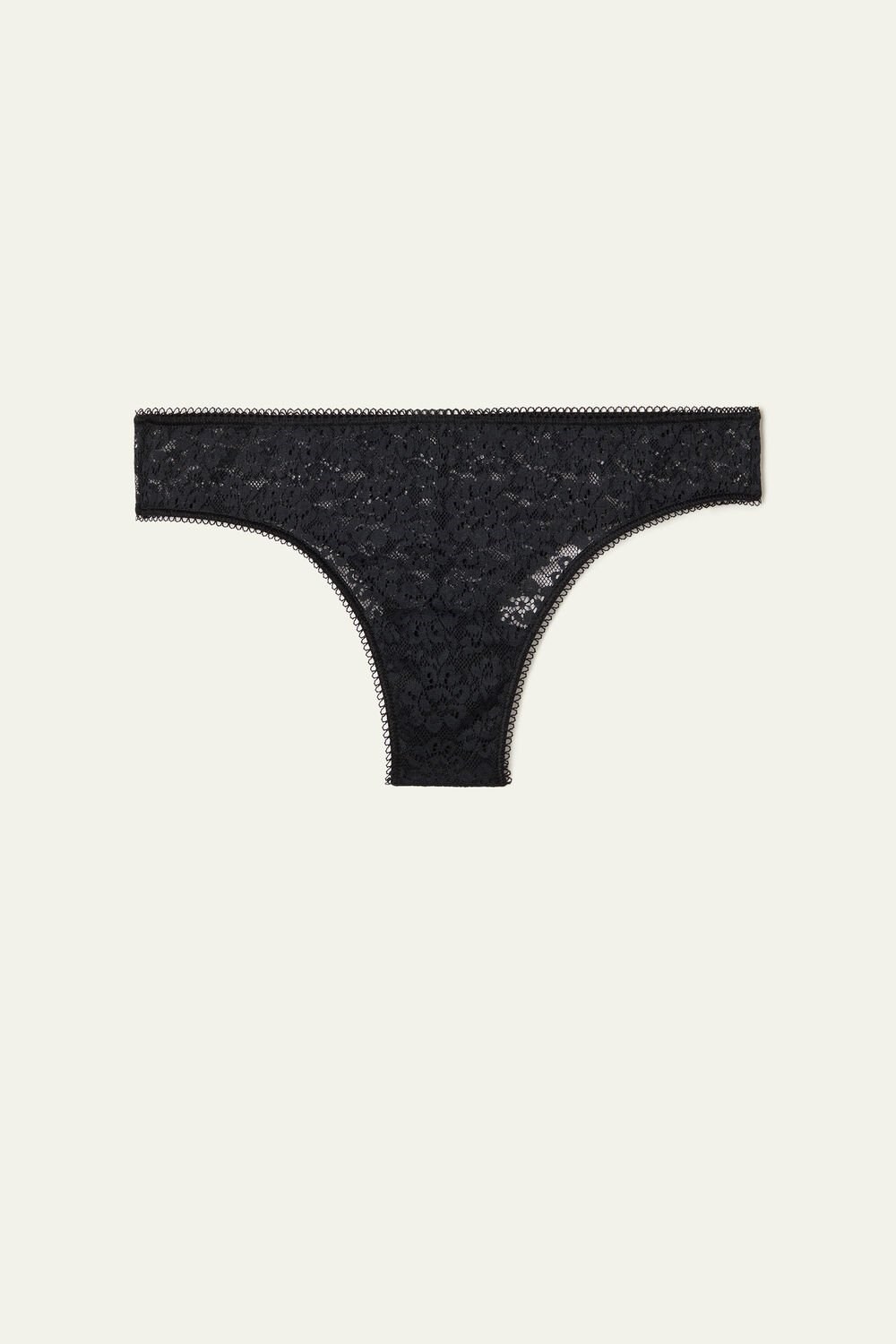 Tezenis Recycled Koronkowe Brazilian Panties Czarne Czarne | 8967-ZUFXM