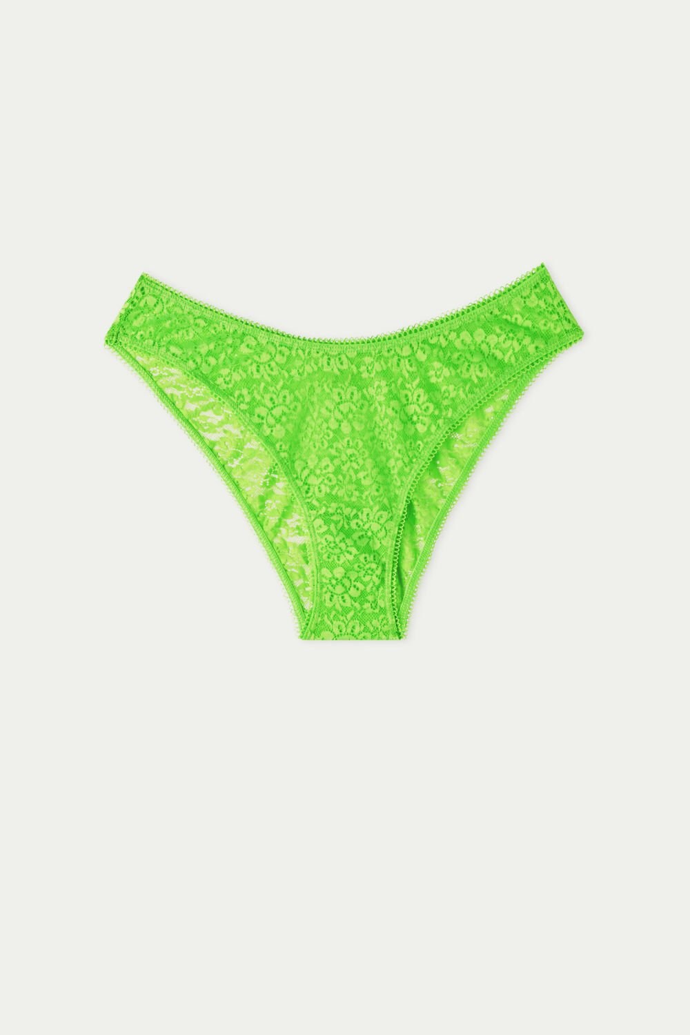 Tezenis Recycled Koronkowe High-Cut Panties Zielone Zielone | 0362-FJDEV