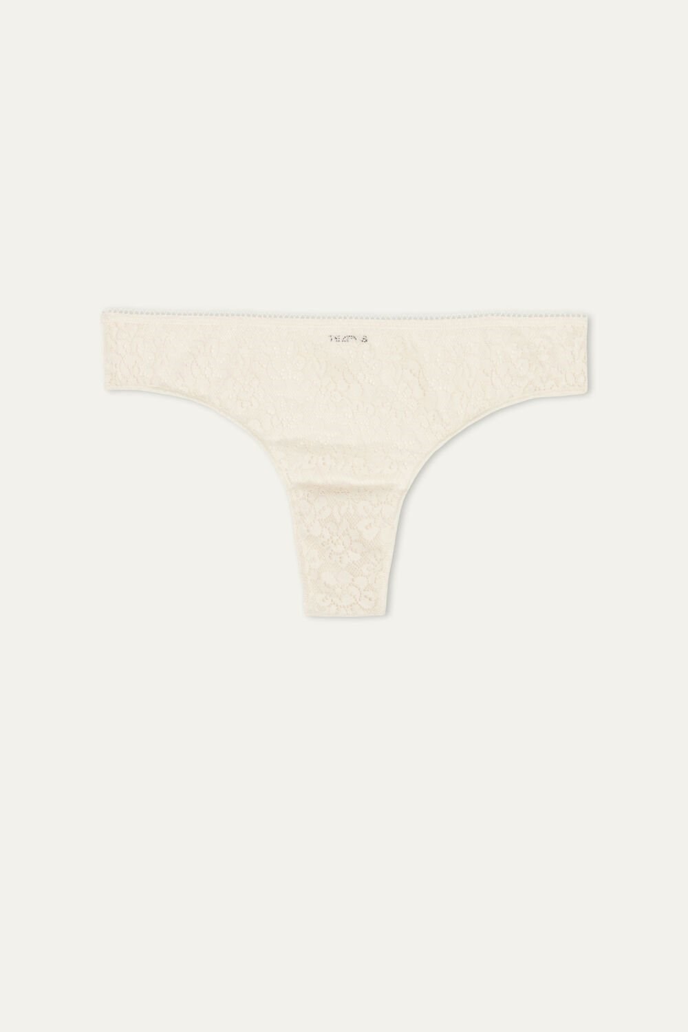 Tezenis Recycled Koronkowe Laser-Cut Microfiber Brazilian Panties Kremowe | 7624-HWXIJ