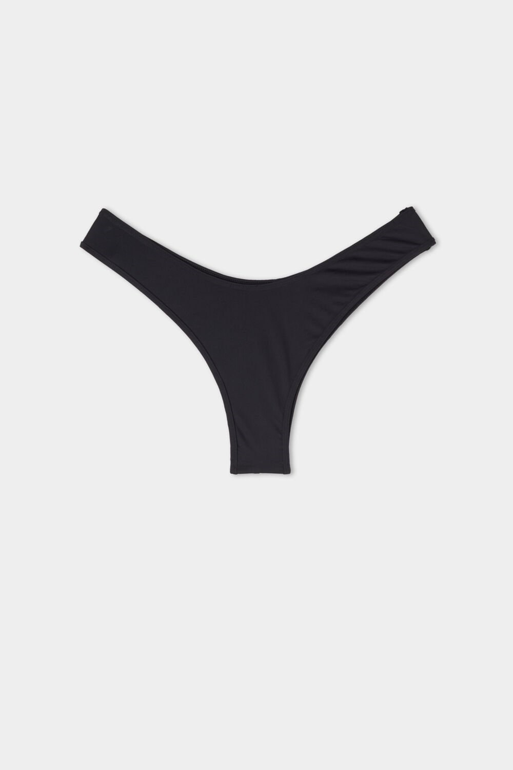 Tezenis Recycled Microfiber High Cut Bikini Bottom Czarne Czarne | 7028-NCZHQ