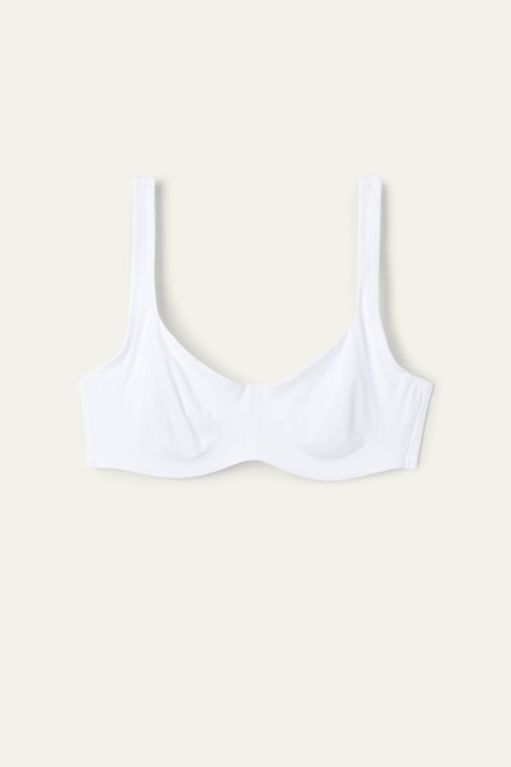 Tezenis Recycled Microfiber Paris Print Balconette Bra Białe Białe | 7654-MZVEI