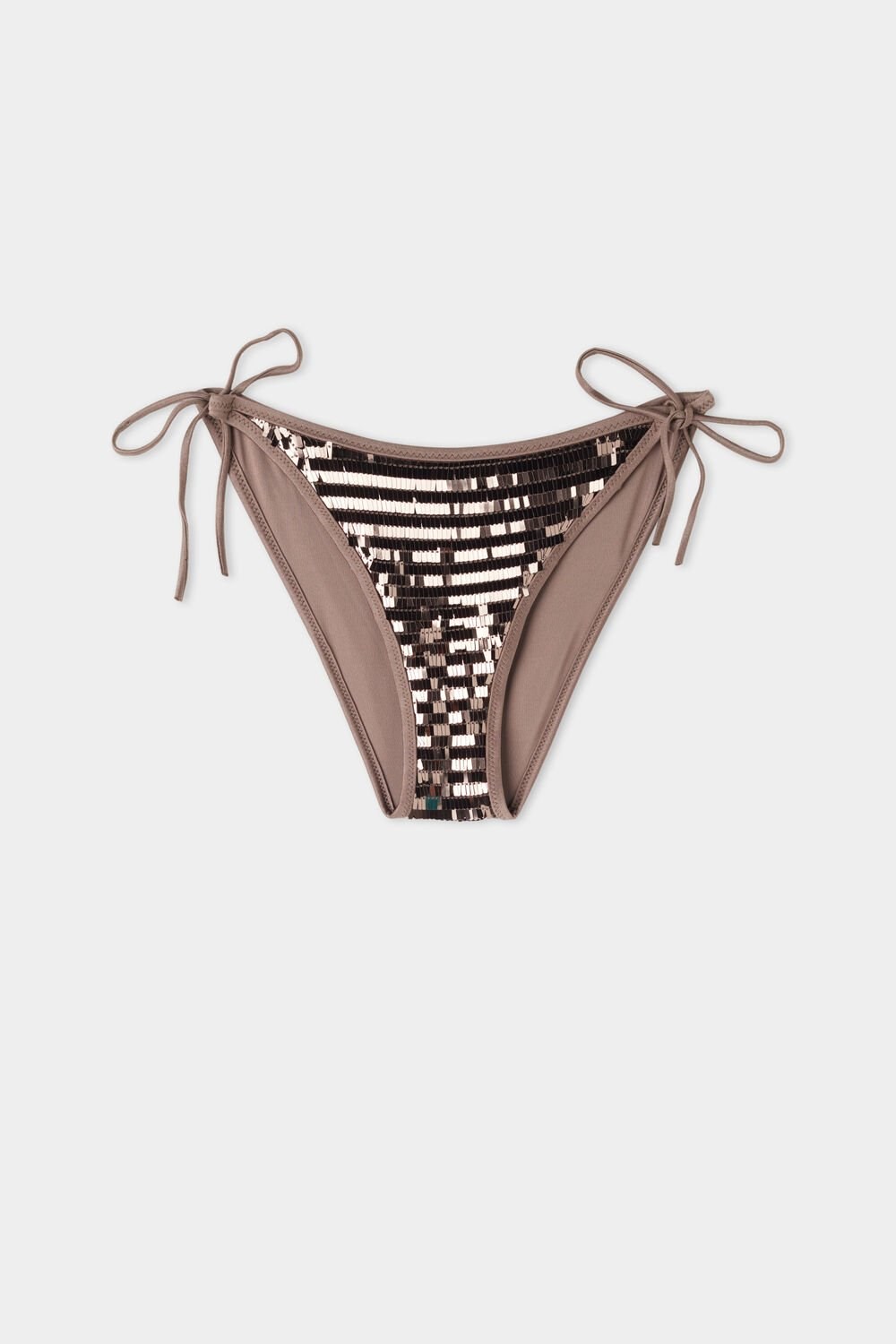 Tezenis Riviera Sequin Tied Bikini Bottoms Brązowe Brązowe | 9520-LBVSW