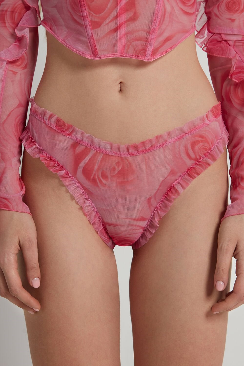 Tezenis Romantic Roses Brazilian Panties Różowe Różowe | 5312-JZHTU