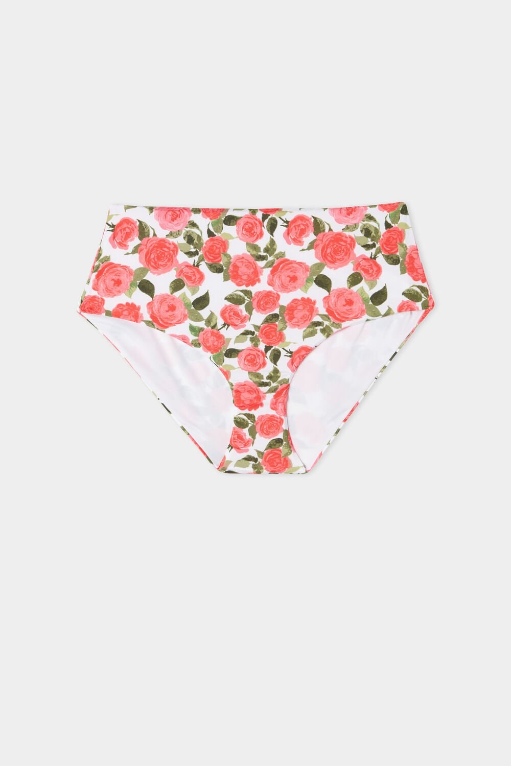 Tezenis Romantic Roses High-Waisted Bikini Bottoms Różowe | 9270-BRMTV