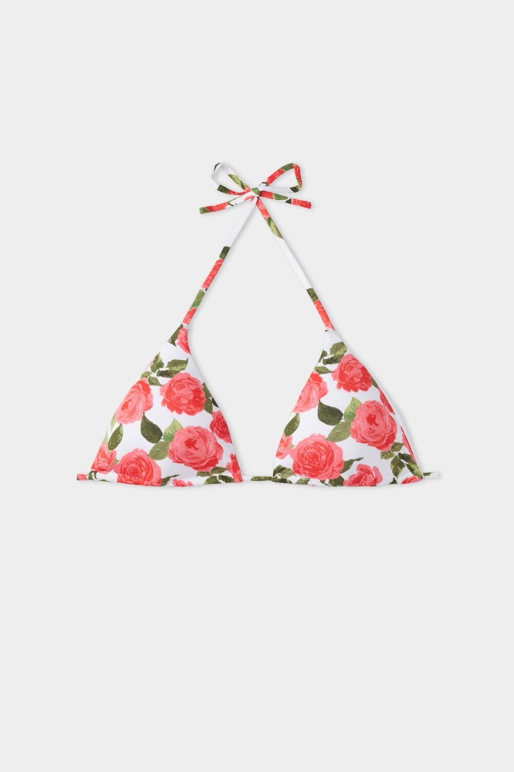 Tezenis Romantic Roses Removable Cup Triangle Bikini Top Różowe | 5830-RYZPK