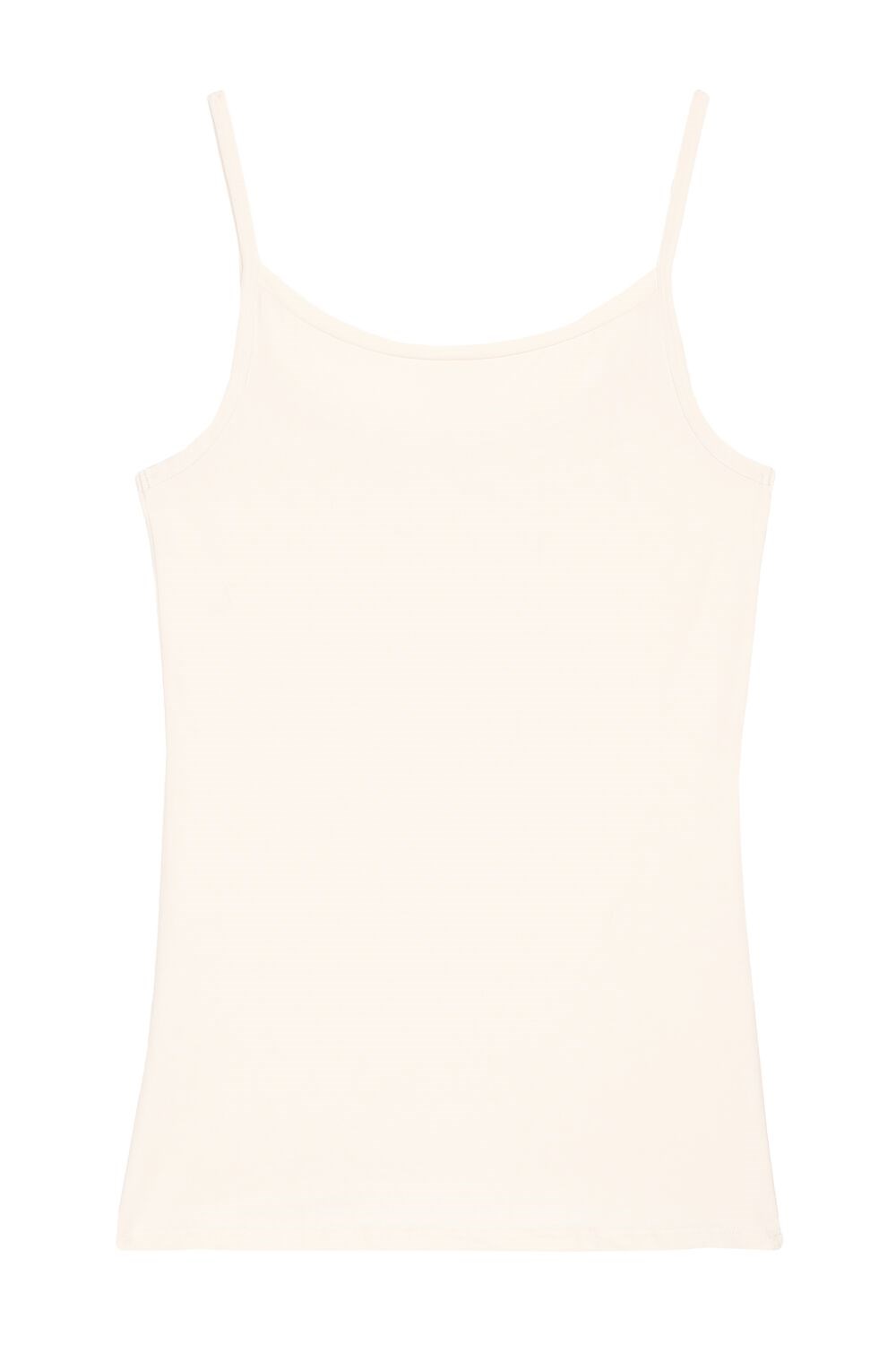 Tezenis Round-Neck Stretch Bawełniane Tank Top Kremowe | 1749-QLABJ