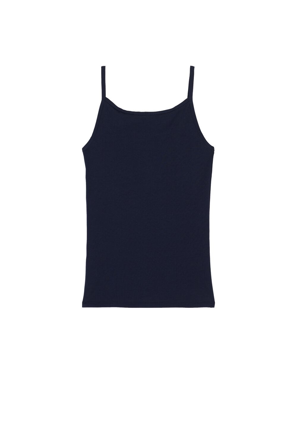 Tezenis Round-Neck Stretch Bawełniane Tank Top Niebieskie Niebieskie | 5610-NSAQU