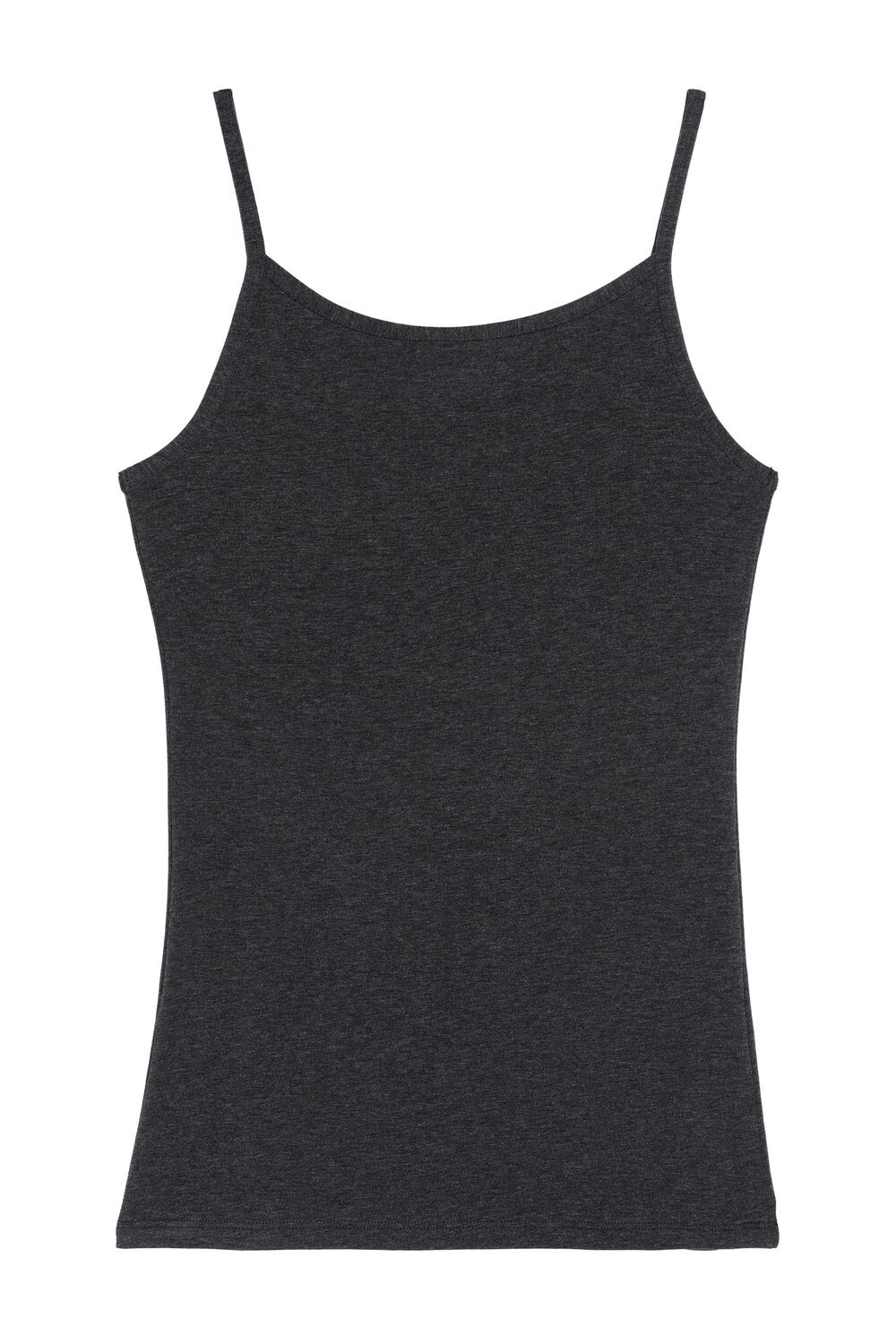 Tezenis Round-Neck Stretch Bawełniane Tank Top Szare Ciemny | 7820-ZENJX