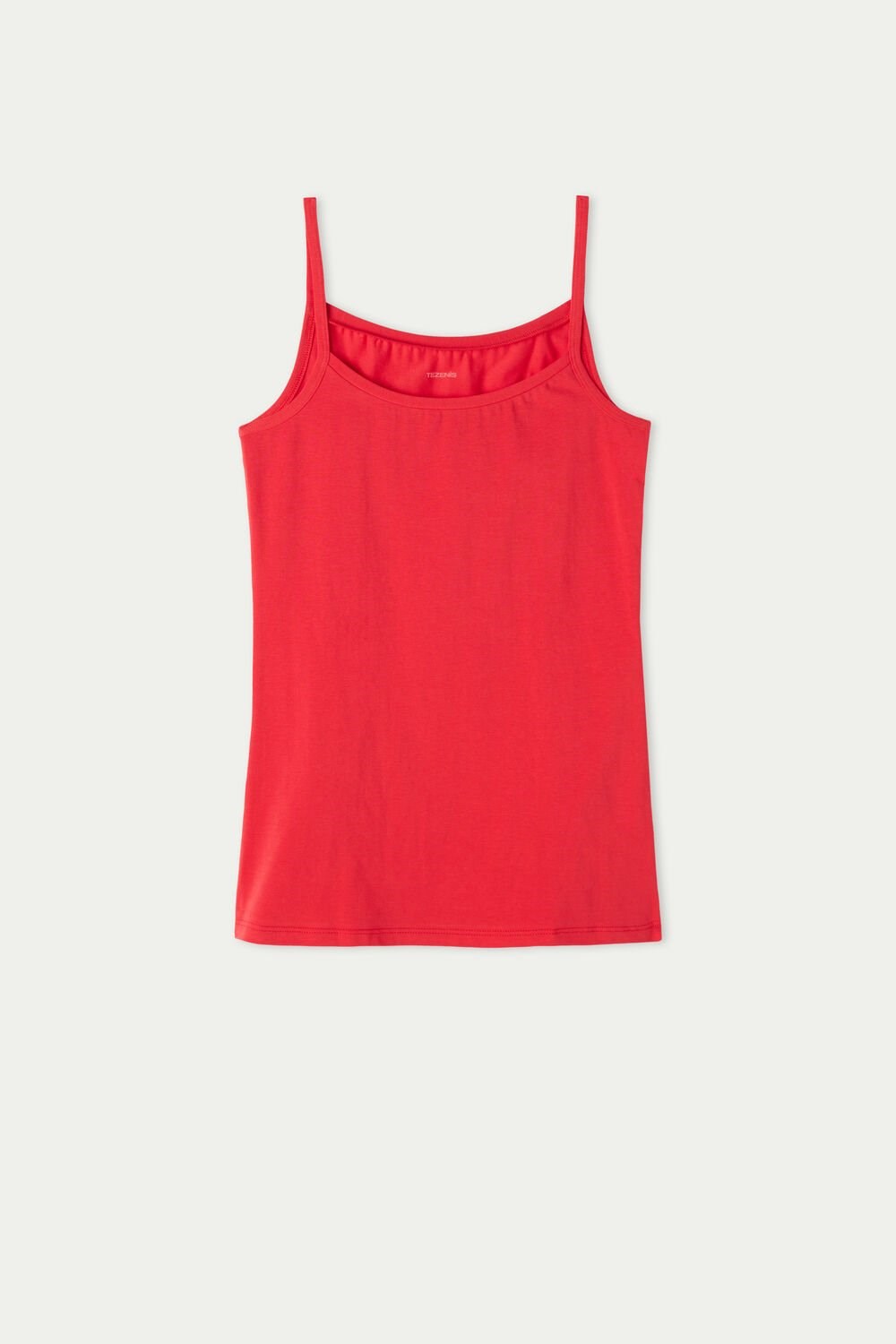 Tezenis Round-Neck Stretch Bawełniane Tank Top Czerwone Czerwone | 8495-ZCXIW